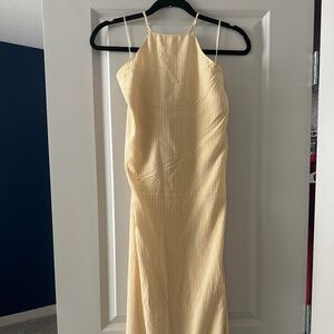 RW&Co long yellow striped dress
